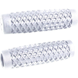 PartzBiz HD B02VTW - Vans Cult V-Twin Waffle Classic Rubber White Grips Hand Set Pair 1” Handlebars