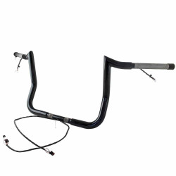 PartzBiz HD MBBPW-10 B - Yaffe Wired 10” Black Monkey Bagger Ape Hangers Bars Handlebars Harley Touring B