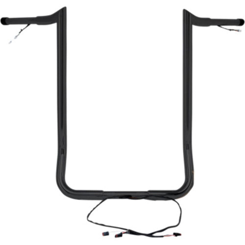 PartzBiz HD: 3461826-Yaffe Wired 16” Black Monkey Bagger Ape Hangers Bars Handlebars Harley Touring B