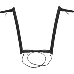 PartzBiz HD 827-05618 - Yaffe Wired 16” Black OEM Monkey Ape Hangers Bars Handlebars Harley Touring FLTR