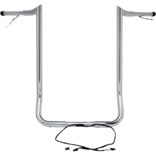 PartzBiz HD: 3461828-Yaffe Wired 16” Chrome Monkey Bagger Ape Hangers Bars Handlebars Harley Touring