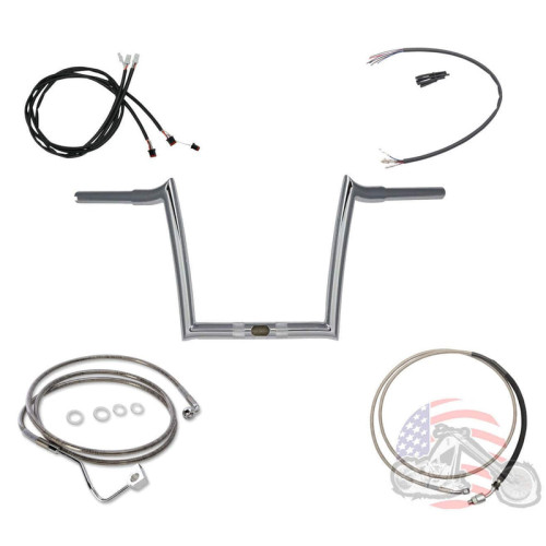 PartzBiz HD: 3480265-Paul Yaffe 12” OEM Chrome Monkey Bagger Bars Handlebars 17+ Harley Package FLTRX PartzBiz HD: 3480265-Paul Yaffe 12” OEM Chrome Monkey Bagger Bars Handlebars 17+ Harley Package FLTRX
