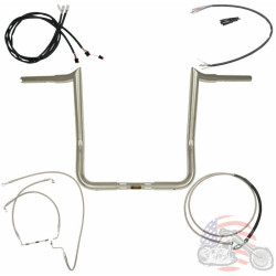 PartzBiz HD 1415PYMBB14CSNAHC - Paul Yaffe 14” Chrome Monkey Bagger Handlebars Package 2014-2015 Harley FLHX/T/C PartzBiz HD 1415PYMBB14CSNAHC - Paul Yaffe 14” Chrome Monkey Bagger Handlebars Package 2014-2015 Harley FLHX/T/C