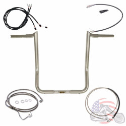 PartzBiz HD 1415PYMBB16CSAHC - Paul Yaffe 16” Chrome Monkey Bagger Handlebars Package 14-15 Harley FLHX/T ABS PartzBiz HD 1415PYMBB16CSAHC - Paul Yaffe 16” Chrome Monkey Bagger Handlebars Package 14-15 Harley FLHX/T ABS