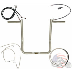 PartzBiz HD 1415PYMBB16CSNAHC - Paul Yaffe 16” Chrome Monkey Bagger Handlebars Package 2014-2015 Harley FLHX/T/C PartzBiz HD 1415PYMBB16CSNAHC - Paul Yaffe 16” Chrome Monkey Bagger Handlebars Package 2014-2015 Harley FLHX/T/C