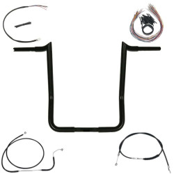 PartzBiz HD 813PYBW16BBACC - Yaffe Black 16” Monkey Handlebar Package 08-13 Harley Street Electra Glide ABS