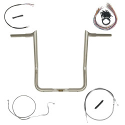 PartzBiz HD 813PYBW16CSACC - Yaffe Chrome 16” Monkey Handlebar Package 08-13 Harley Street Electra Glide ABS