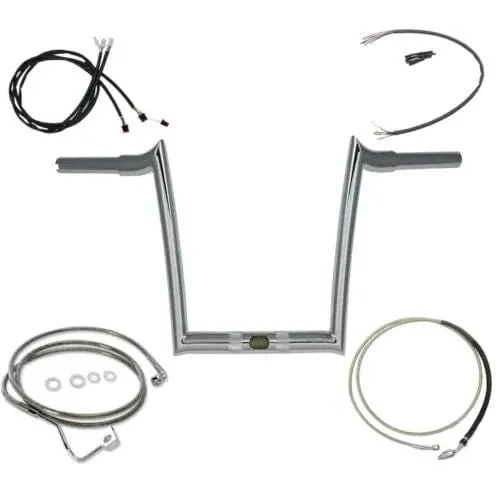 PartzBiz HD: 3458389-Paul Yaffe 16” Chrome Monkey Bagger Bars Handlebars 16 Harley Package FLTR ABS PartzBiz HD: 3458389-Paul Yaffe 16” Chrome Monkey Bagger Bars Handlebars 16 Harley Package FLTR ABS