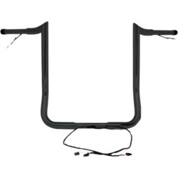 PartzBiz HD 827-05602 - Yaffe Wired 12” Black Monkey Bagger Ape Hangers Bars Handlebars Harley Touring B