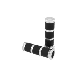 PartzBiz HD 0063-2086-CH - Contour XLS Renthal Wrapped Grips Chrome Cable 1” Pair Harley Big Twin XL 82-20 PartzBiz HD 0063-2086-CH - Contour XLS Renthal Wrapped Grips Chrome Cable 1” Pair Harley Big Twin XL 82-20
