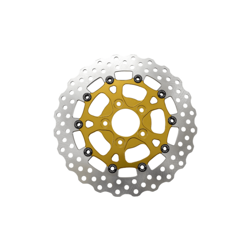 PartzBiz HD: 3485445-Performance Machine Dominator Front 2-Piece Brake Rotor 11.5” Gold Harley 00-14