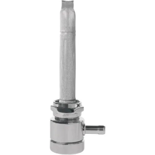 PartzBiz HD: 3476779-วาล์วเชื้อเพลิงไหลสูง Custom Round Knob Chrome 22mm Round Inward Outlet Harley