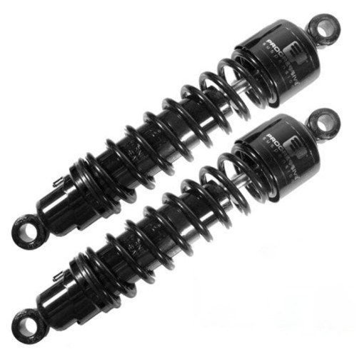 PartzBiz HD: 3441468-12‚” Progressive Black 412 Heavy Duty Performance Shocks คู่ 91-2017 Harley Dyna