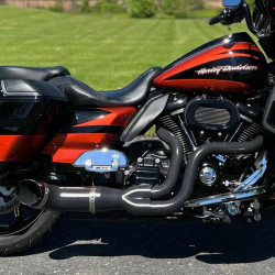 PartzBiz HD Python Rayzer/OB - Python Rayzer ระบบเฮดเดอร์ท่อไอเสีย Black Harley Touring Bagger M8 17-2023 PartzBiz HD Python Rayzer/OB - Python Rayzer ระบบเฮดเดอร์ท่อไอเสีย Black Harley Touring Bagger M8 17-2023