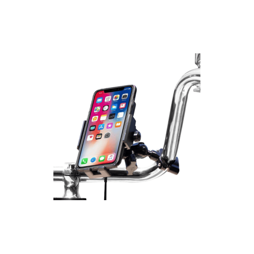 PartzBiz HD: 3480130-Reda Black Handlebar Ball Mount Phone Holder Inductive Wireless Charger Harley PartzBiz HD: 3480130-Reda Black Handlebar Ball Mount Phone Holder Inductive Wireless Charger Harley