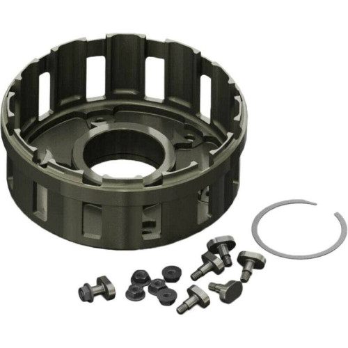 PartzBiz HD: 3490888-Rekluse Racing Clutch Basket Billet Black Anodized OE Harley Big Twin Cam 07-17