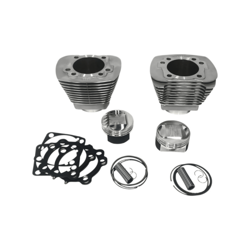 PartzBiz HD: 3490084-Revolution Bolt-On Big Bore Cylinder Kit 1250 Domed Raw Silver Harley XL 91-20 PartzBiz HD: 3490084-Revolution Bolt-On Big Bore Cylinder Kit 1250 Domed Raw Silver Harley XL 91-20
