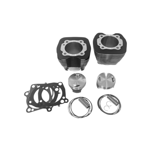 PartzBiz HD: 3490082-Revolution Bolt-On Big Bore Cylinder Kit Flat 98” Black Harley Twin Cam 99-06