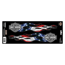 PartzBiz HD 81698 - Harley-Davidson Sticker B&S Flames Stars & Stripes Cg-32509 PartzBiz HD 81698 - Harley-Davidson Sticker B&S Flames Stars & Stripes Cg-32509