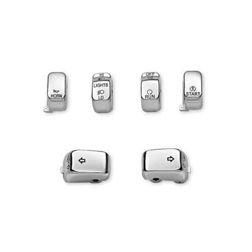 PartzBiz HD: 5000183-Chrome Switch Cap Kit 71804-03 Vrsc Dyna PartzBiz HD: 5000183-Chrome Switch Cap Kit 71804-03 Vrsc Dyna