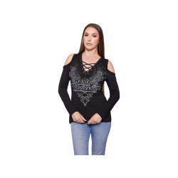 PartzBiz HD 92757 - Harley-Davidson Women Longsleeve Iron Flame HT4486BLK PartzBiz HD 92757 - Harley-Davidson Women Longsleeve Iron Flame HT4486BLK