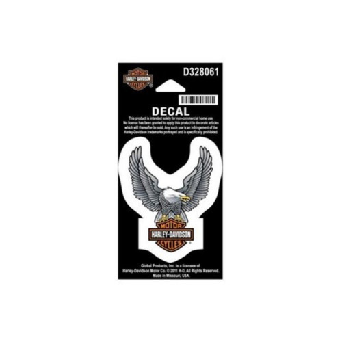 PartzBiz HD: 5000217-Harley-Davidson Decal/Aufkleber Up Wing Eagle สีเงิน XS D328061 PartzBiz HD: 5000217-Harley-Davidson Decal/Aufkleber Up Wing Eagle สีเงิน XS D328061