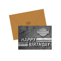 PartzBiz HD 94709 - Harley-Davidson Birthday Card Hdl-20051 Black White PartzBiz HD 94709 - Harley-Davidson Birthday Card Hdl-20051 Black White