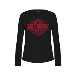 PartzBiz HD 100195 - Harley-Davidson Women Red Crayon Dealer Shirt R004714 PartzBiz HD 100195 - Harley-Davidson Women Red Crayon Dealer Shirt R004714