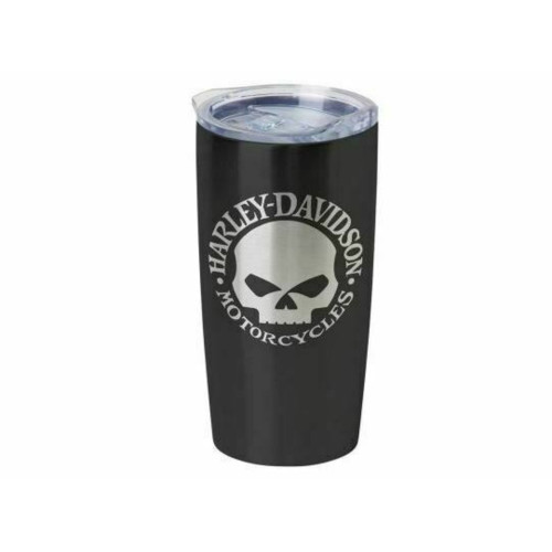 PartzBiz HD: 5000855-Harley-Davidson แก้วเก็บอุณหภูมิ Skull Travel Mug HDX-98618