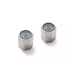 PartzBiz HD 87052 - Valve Caps Bar & Shield Outline Chrome, Black & White PartzBiz HD 87052 - Valve Caps Bar & Shield Outline Chrome, Black & White