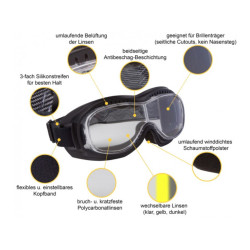 PartzBiz HD 99504 - Toronto Biker Goggles PartzBiz HD 99504 - Toronto Biker Goggles