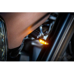PartzBiz HD 82820 - Rick´S Harley Turn Signal Rhombus-S Black / Clear Fl/Rr