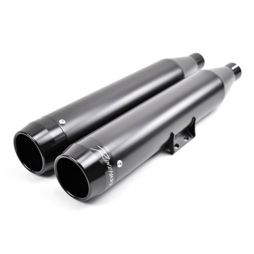 PartzBiz HD: 3458898-Rinehart Racing 3.5” Black Slip On Mufflers Exhaust Pipes 18-21 Harley Softail
