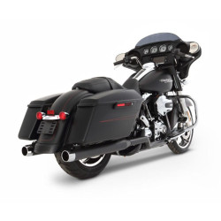 PartzBiz HD 100-0101C - Rinehart Black 3.5‚” Xtreme True Duals Headers Chrome Tips ท่อไอเสีย Harley Touring