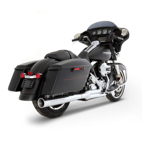 PartzBiz HD: 3482101-Rinehart Chrome 2-into-1 Pipe & Tip Header 1998-2008 Harley Touring Exhaust