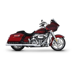 PartzBiz HD 500-0182C - ใหม่ Rinehart DBX40 4‚” ท่อเก็บเสียงแบบสลิปออน ท่อไอเสียโครเมียม Harley Touring 17+
