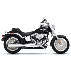 PartzBiz HD 200-0200 - Rinehart 2 เป็น 1 Chrome ท่อเคล็ดลับสีดำ End Caps ท่อไอเสีย Harley Softail 86-2017 PartzBiz HD 200-0200 - Rinehart 2 เป็น 1 Chrome ท่อเคล็ดลับสีดำ End Caps ท่อไอเสีย Harley Softail 86-2017