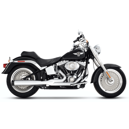 PartzBiz HD: 3456194-Rinehart 2 เป็น 1 Chrome ท่อเคล็ดลับสีดำ End Caps ท่อไอเสีย Harley Softail 86-2017 PartzBiz HD: 3456194-Rinehart 2 เป็น 1 Chrome ท่อเคล็ดลับสีดำ End Caps ท่อไอเสีย Harley Softail 86-2017
