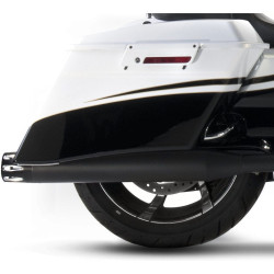 PartzBiz HD 500-0107-MERGE - ท่อ Rinehart Black Merge 4‚” Slip-On ท่อไอเสีย 2017-2019 Harley Touring Bagger