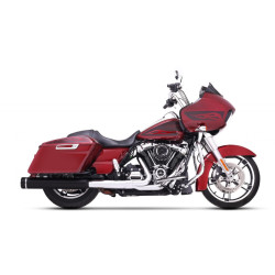 PartzBiz HD 500-0109 - Rinehart Black MotoPro45 4.5 Slip On Mufflers ท่อไอเสีย 95-16 Harley Touring