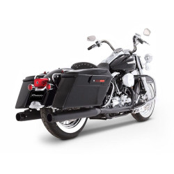 PartzBiz HD 100-0103 - Rinehart Black True Dual Exhaust & Tips 3.5‚” Mufflers 95-08 Harley Touring