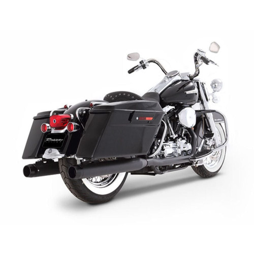 PartzBiz HD: 3453103-Rinehart Black True Dual Exhaust & Tips 3.5” Mufflers 95-08 Harley Touring