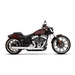 PartzBiz HD 200-0204C - Rinehart Chrome 2-1 ระบบท่อไอเสียท่อไอเสีย Header Harley Softail 18+ M8