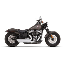 PartzBiz HD 300-1100 - ท่อเฮดเดอร์เต็มระบบ Rinehart Chrome 2-2 สีดำ Harley Softail 18+