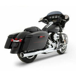 PartzBiz HD PART#200-0104C - Rinehart Chrome 2-in-1 Pipe & Tip Header 1998-2008 ท่อไอเสีย Harley Touring