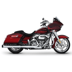 PartzBiz HD 500-0102 - ท่อ Rinehart Chrome 4‚” Slip-On Black Tip ท่อไอเสีย 1995-2016 Harley Touring