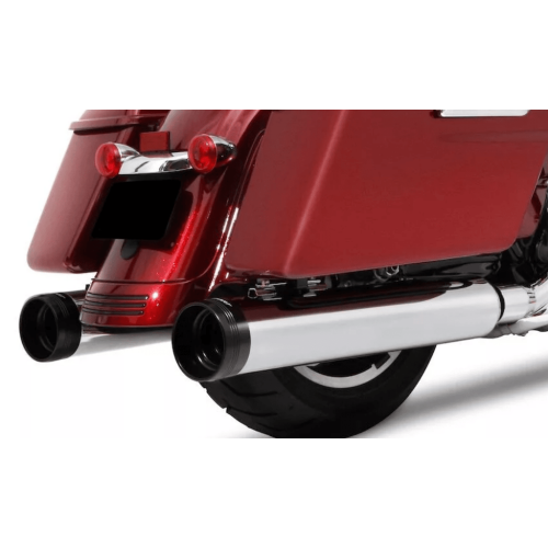 PartzBiz HD: 3461024-Rinehart Chrome DBX45 4.5” Slip On Mufflers Exhaust Pipes 2017+ Harley Touring