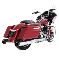 PartzBiz HD 500-0108 - Rinehart Chrome MotoPro45 4.5 Slip On Muffler Pipes Exhaust 95-16 Harley Touring