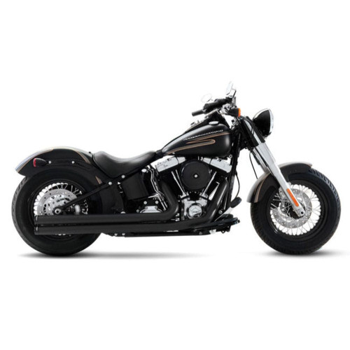 PartzBiz HD: 3453191-Rinehart Churchill 2 Into 2 Black Pipes Tips Full Exhaust Harley Softail 86-17 PartzBiz HD: 3453191-Rinehart Churchill 2 Into 2 Black Pipes Tips Full Exhaust Harley Softail 86-17