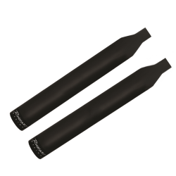 PartzBiz HD 500-0205 - Rinehart Racing 3” Black Slip-On Mufflers Exhaust Pipes Harley Fatboy Deuce